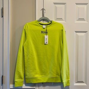 Boss Neon-Yellow Crewneck Sweater
